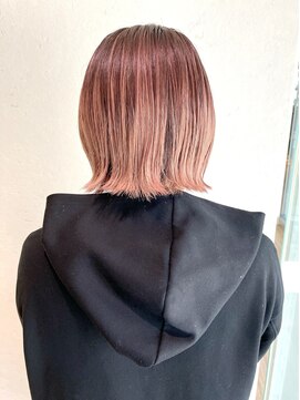 エヌプラス(N+) 黒髪グラデヘアーオリーブグレー小顔に見せるヘアココアベージュ