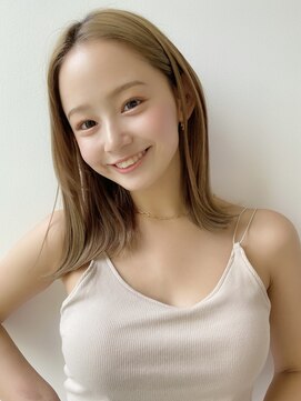 ゲーム 原宿店(GAME) ミルクティーベージ/ダブルカラー/ケアブリーチ/ボブ/原宿