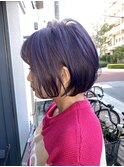 大人可愛い×ナチュラルボブ×アメジストパープル