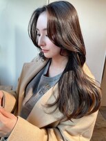 アフロート ディル(AFLOAT D'L)&nbsp;みきな/ヨシンモリ/韓国ヘア/2wayバング/まろやかベージュ/前髪