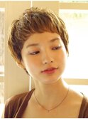 前髪長め大人小顔ショート30代40代50代　藤沢