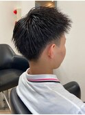 メンズショート 束感 ツーブロック 黒髪 刈り上げ 20代【札幌】