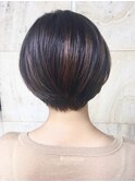くびレイヤーグレーベージュニュアンスカラー白髪染め白髪ぼかし