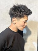 メンズショートツイストスパイラルパーマ群馬高崎眉毛