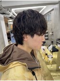 メンズヘアシャドウパーマメンズマッシュスパイラルパーマ