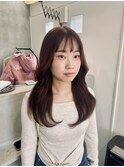 モカブラウン　ワンホンヘア