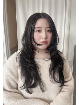 タップ(TAP) 暗髪カラー×レイヤーカット/グレージュカラー/金沢市美容室