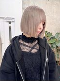 イメチェン/ホワイトブロンド/外ハネボブ/美髪/栄/矢場町k32