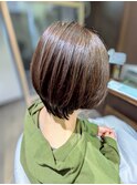 丸みのあるショート・ボブ【寝屋川/髪質改善/白髪ぼかし】