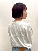 乾かすだけでキマる髪/アプリコットチェリーブラウン収まるボブ