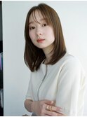 ナチュラル内巻きボブレイヤー*ミディアム*前髪あり*結べるボブ