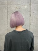 ホワイトラベンダー/切りっぱなしボブ/髪質改善/ブリーチ/表参道