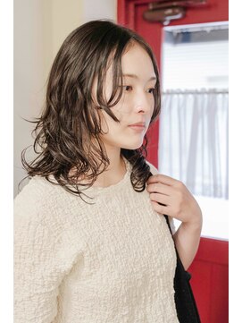 ルーシー ヘアデザインワークス(Lucy Hair Design Works) サロンワーク×ミディアムカール