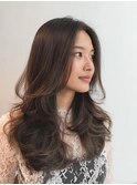 ミディアムレイヤーカット_ハッシュカット顔周りカット調布韓国