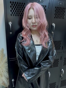 イエナ 渋谷(IENA) ダスティピンクフィンガーウェーブレトロヘア ピンクベージュ