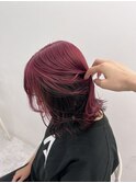 ピンクベージュインナーカラーケアブリーチミルクティーベージュ