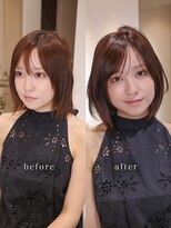 ヴィヴィッド オモテサンドウ(ViViD omotesando)&nbsp;韓国風ボブレイヤー/ナチュラルボブ/肌なじみ◎マロンブラウン