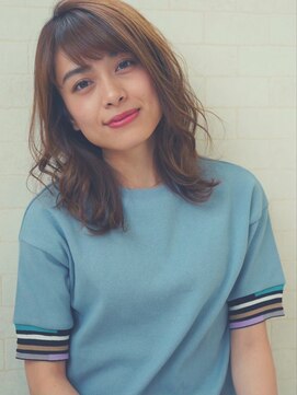 ヘアリゾート粋 ウナム 新宿東口店(enam) ミディアム×カジュアルパーマ×ツヤベージュ [enam新宿東口店]