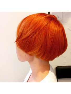 ミエル ヘア 新宿(miel hair) アプリコットオレンジ！ビビットカラー！