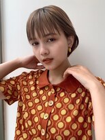 ヌイ 横浜(nui)&nbsp;ワイドバングミニボブ_ラベンダーカラー韓国マッシュ