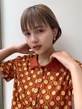 ヌイ 横浜(nui) ワイドバングミニボブ_ラベンダーカラー韓国マッシュ