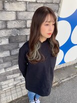 ライズ バイ レボ 柏店(RISE by REVO)&nbsp;ボブ/カーキグレージュ/大人かわいい/フェザーバング