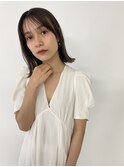 外ハネシースルーボブ
