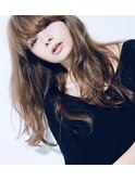 ロングレイヤーグレージュカラー透明感ベージュニュアンスパーマ