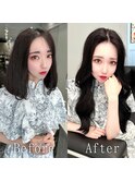 ダークネイビー#シールエクステ#韓国#ヨシンモリ#モード#小倉