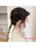エムウィッシュ(M Wish)&nbsp;ヘアアレンジ/ヘアセット/ポニーテール/ローポニー/結婚式二次会