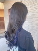 イヤリングカラー ネイビーブルー