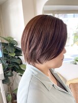 アミュレ(Amule)&nbsp;大人可愛いシンプルショートボブ前髪なし前下がり丸みショート