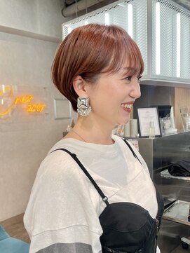 ゼスト クレス(ZEST Cres) 【立川cres奈佳子】丸みショート×オレンジカラー