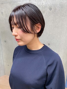 エウペ 渋谷(WEUPE) 斜めバング/グレージュカラー/デザインカラー/シルキーベージュ