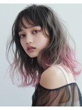 イグレック 庄内本店(igrek) ピンクグレージュ、グラデーションカラー