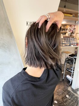 クロ(KURO.)の写真/透明感と艶のあるカラーが人気☆髪に優しく、発色の良いカラーで、ダメージレスに理想の髪色に！