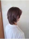 ラベンダーベージュカラー/ショートレイヤー/透明感カラー