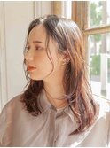 A BY WHO江坂/ラフセミロング/レイヤースタイル/透明感カラー