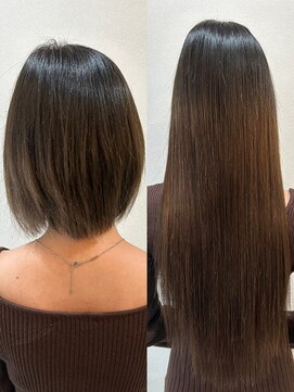 カルフール ロハス 草加東口店(Carrefour LOHAS) ナチュラルカラー・垢抜けスタイル・シールエクステ・長さだし