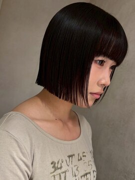 ボブ /黒髪 /ぱっつんボブ