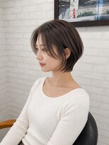 アース 宮崎昭栄店(EARTH) 韓国風くびれショートボブ×白髪ぼかしハイライト