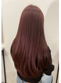 深めツヤピンクロングレイヤー