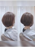 【salon LH 金剛本店】大人のショート,マロンブラウン
