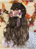 結婚式や推しのイベントに☆編み込みハーフアップ