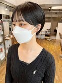 マッシュショートヘア丸みショートカット20代30代
