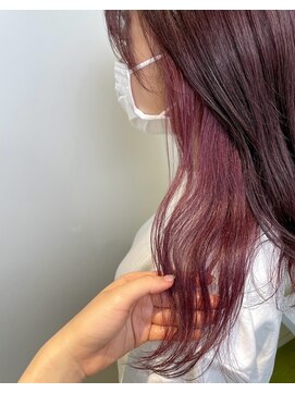 ギグス 栄店(gigs) インナーカラー/ピンクレッド/ロング