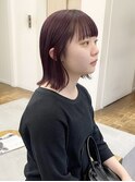 暖色カラー ボルドーカラー 赤髪 栄 矢場町 外はね ボブ
