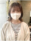 くびれヘア/くびれミディアム/顔まわりカット