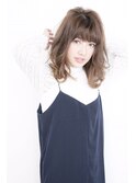 斜めバング/グレージュカラー/デザインカラー/眉毛/銀座/東銀座