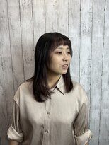 ビューティドレッセヤマノ 池袋パルコ(Beauty Dresse YAMANO)&nbsp;前髪パッツンのミディアムインナーカラー